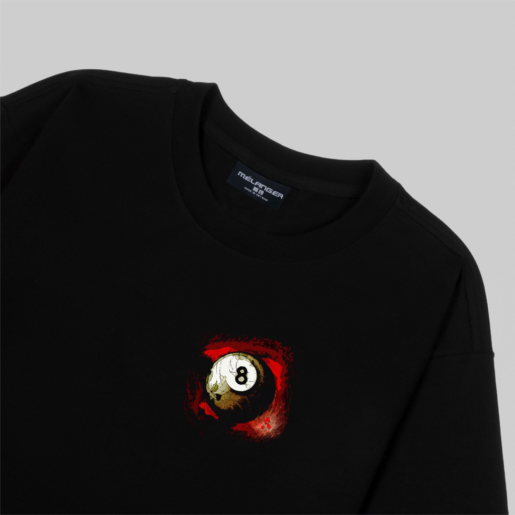 Áo thun tay lỡ Nam,Nữ Mélanger Bida/Billiard oversize cotton, cổ bo tròn 240gsm thoáng mát