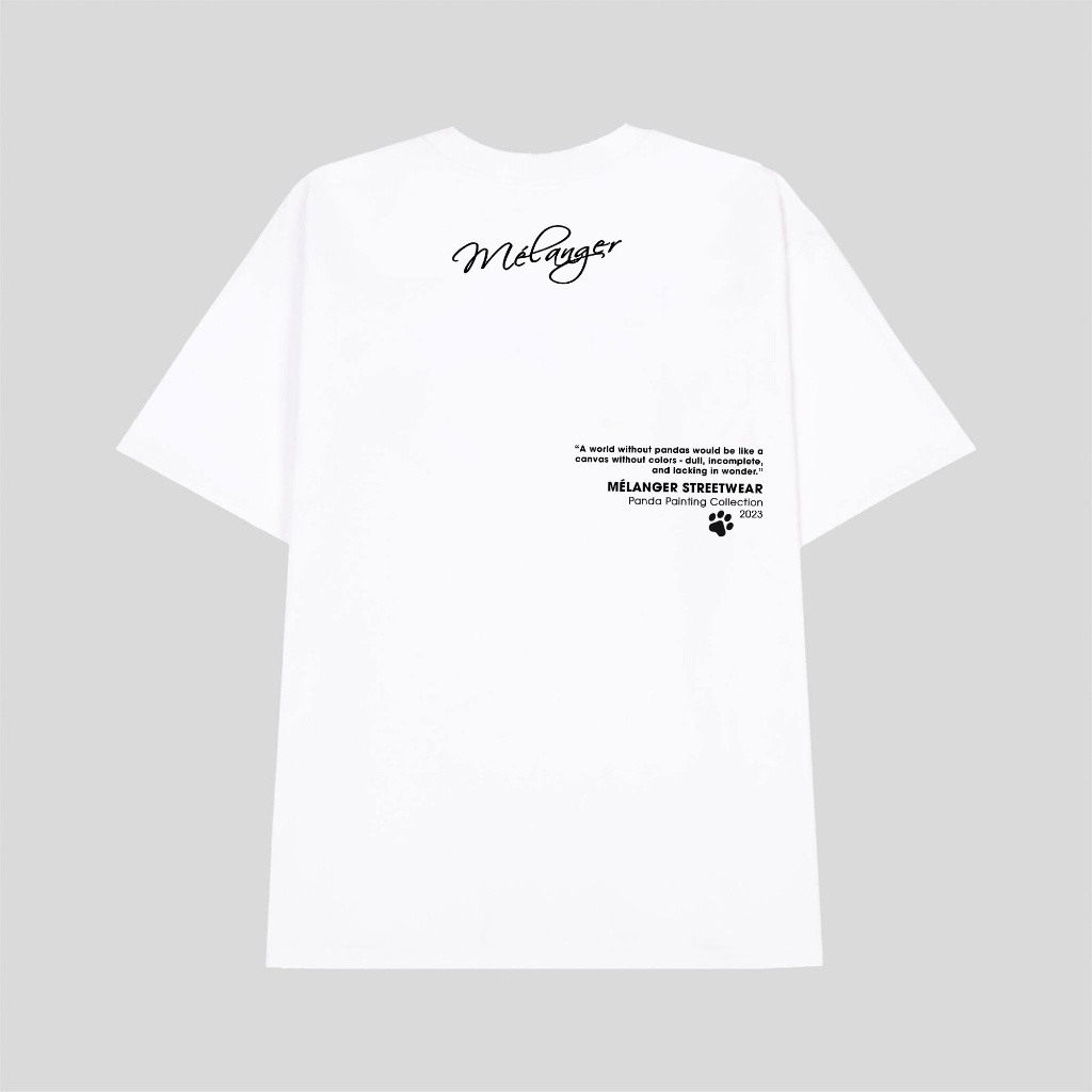 Áo thun tay lỡ Nam,Nữ Mélanger Gấu Trúc Leo Trèo oversize cotton, cổ bo tròn 240gsm thoáng mát