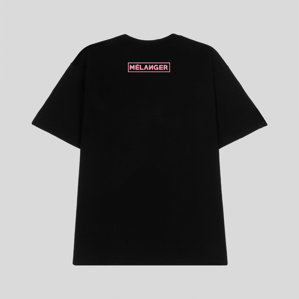 Áo thun tay lỡ Nam,Nữ Mélanger BlackPink/ Born Pink oversize cotton, cổ bo tròn 240gsm thoáng mát