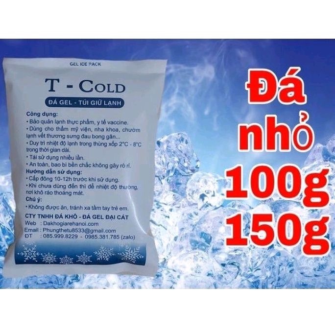 Túi Đá Gel đá khô siêu nhỏ 100g và 150g