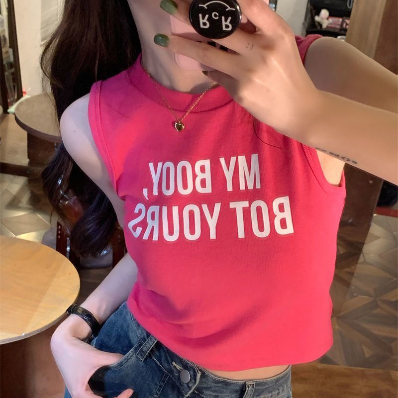 Jiashucheng Áo Thun Ngắn Không Tay Thời Trang Mùa Hè Hàng Mới Dành Cho Bạn Nữ