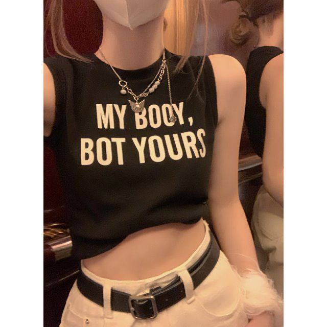 Jiashucheng Áo Thun Ngắn Không Tay Thời Trang Mùa Hè Hàng Mới Dành Cho Bạn Nữ