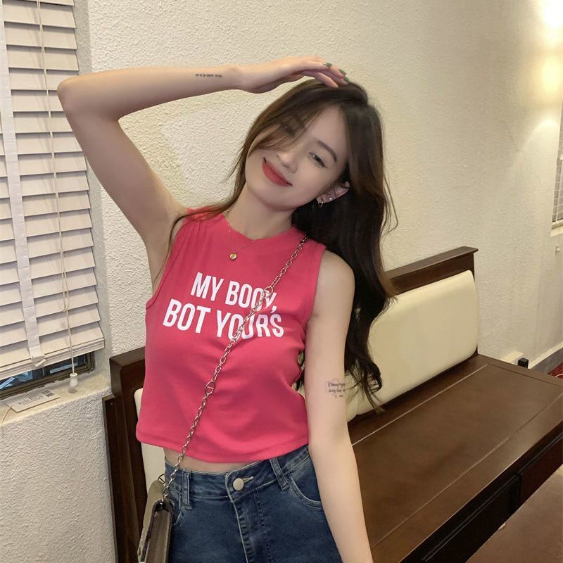 Jiashucheng Áo Thun Ngắn Không Tay Thời Trang Mùa Hè Hàng Mới Dành Cho Bạn Nữ