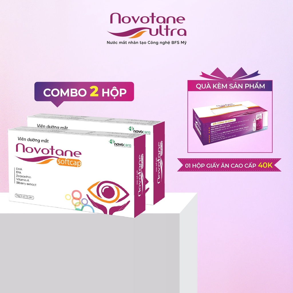 Combo Viên Dưỡng Mắt Tăng Cường Thị Lực Novotane Softcap 30 viên