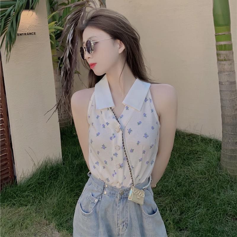 Jiashucheng Áo Dệt Kim Hai Dây Nhỏ Xinh Phong Cách Retro Pháp Thời Trang Ngọt Ngào