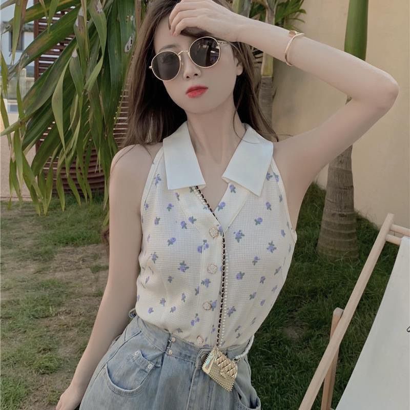 Jiashucheng Áo Dệt Kim Hai Dây Nhỏ Xinh Phong Cách Retro Pháp Thời Trang Ngọt Ngào