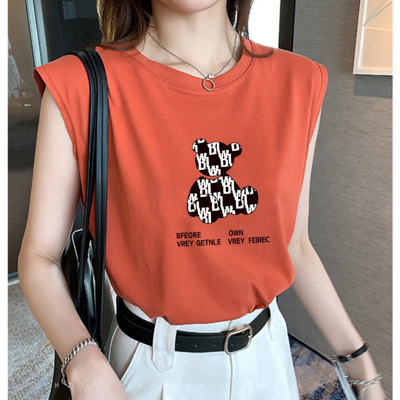 Jiashucheng Hàng Mới Về Áo Thun Thể Thao Sát Nách Dáng Rộng Thời Trang Mùa Hè Cho Nữ