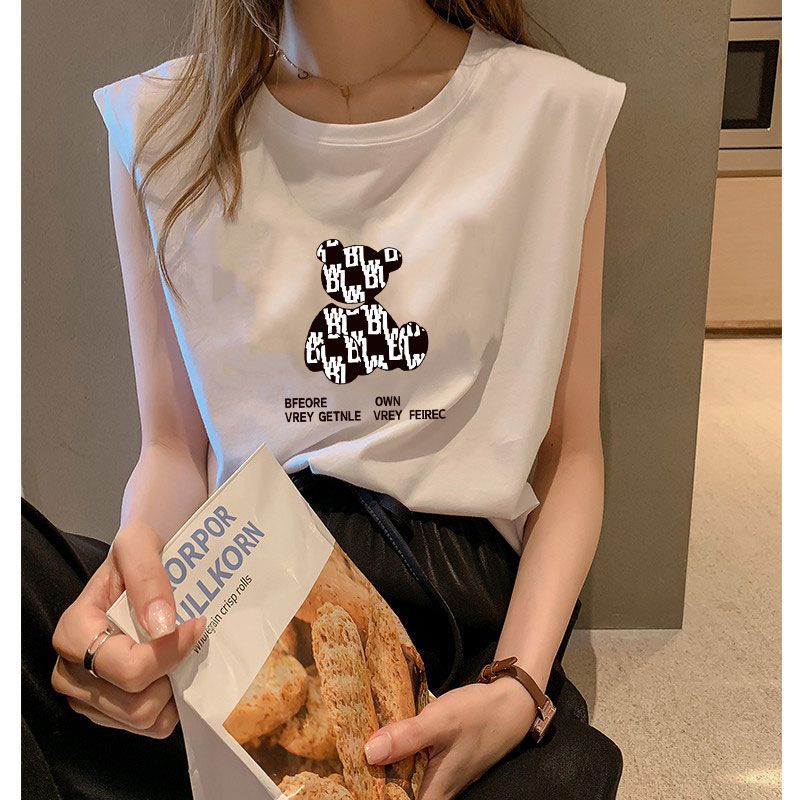 Jiashucheng Hàng Mới Về Áo Thun Thể Thao Sát Nách Dáng Rộng Thời Trang Mùa Hè Cho Nữ