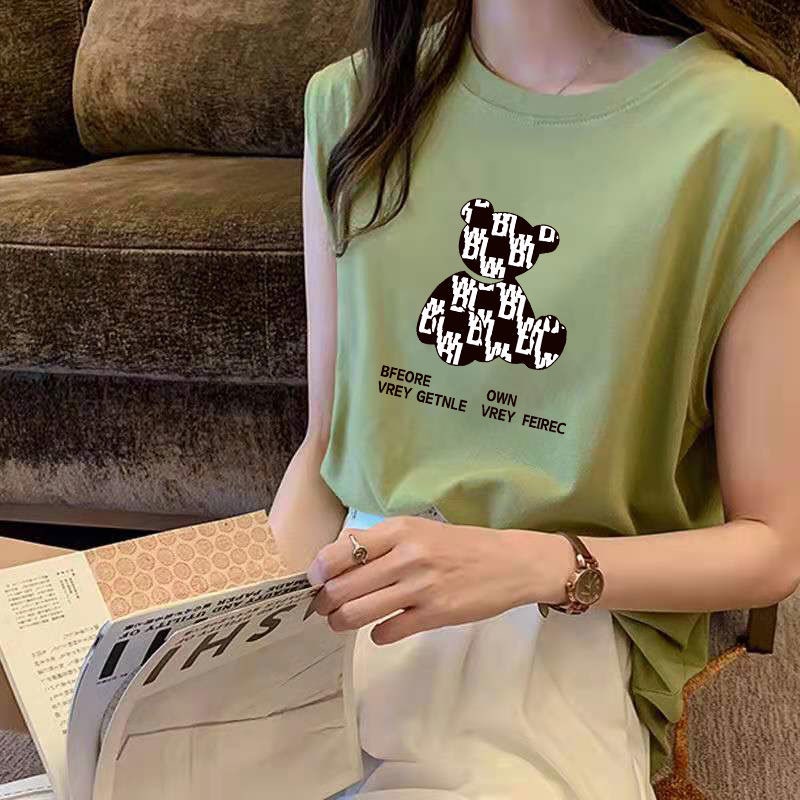 Jiashucheng Hàng Mới Về Áo Thun Thể Thao Sát Nách Dáng Rộng Thời Trang Mùa Hè Cho Nữ