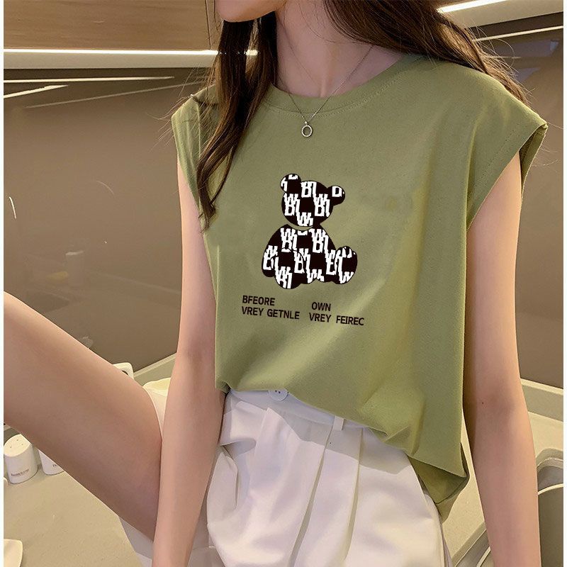 Jiashucheng Hàng Mới Về Áo Thun Thể Thao Sát Nách Dáng Rộng Thời Trang Mùa Hè Cho Nữ