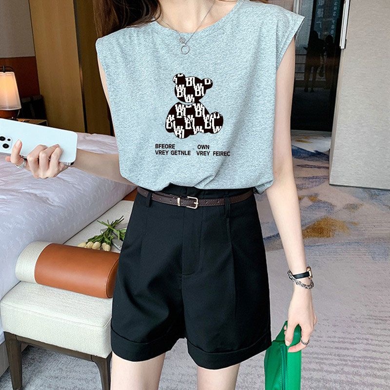 Jiashucheng Hàng Mới Về Áo Thun Thể Thao Sát Nách Dáng Rộng Thời Trang Mùa Hè Cho Nữ