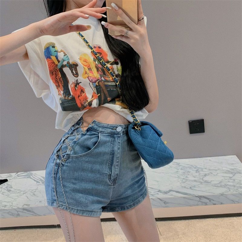 Jiashucheng Áo Thun Không Tay Dáng Rộng In Họa Tiết Thời Trang Mùa Hè 2022 Mới