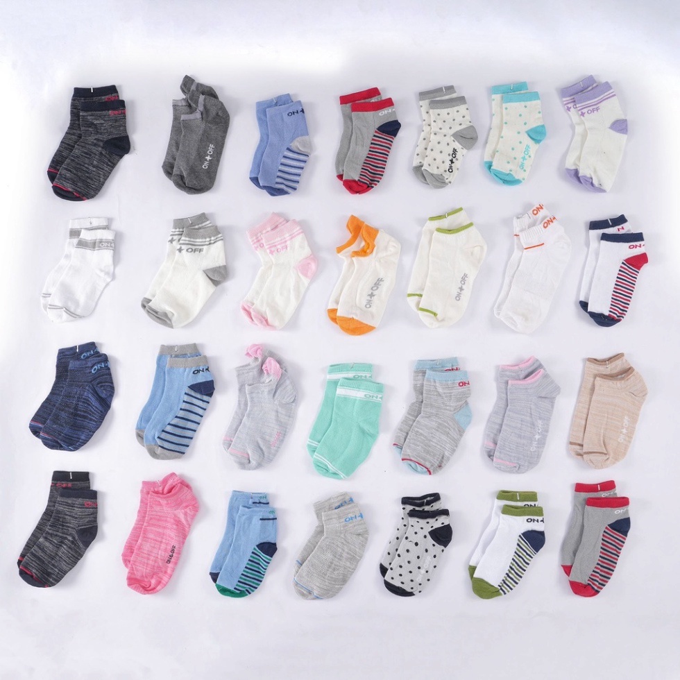 Set 5 Tất ON-OFF Cho Bé size Trẻ em 0 đến 5t hàng đẹp nhiều màu sắc vớ phù hợp bé trai và gái Xuất dư XanhHouse