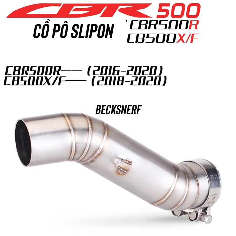 Cổ Pô Slipon Xe Honda CB400X CB400F CBR400R CB500X CB500F CBR500R Thép Không gỉ