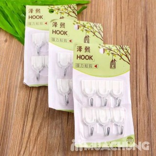 Vỉ móc dán tường 6 cái