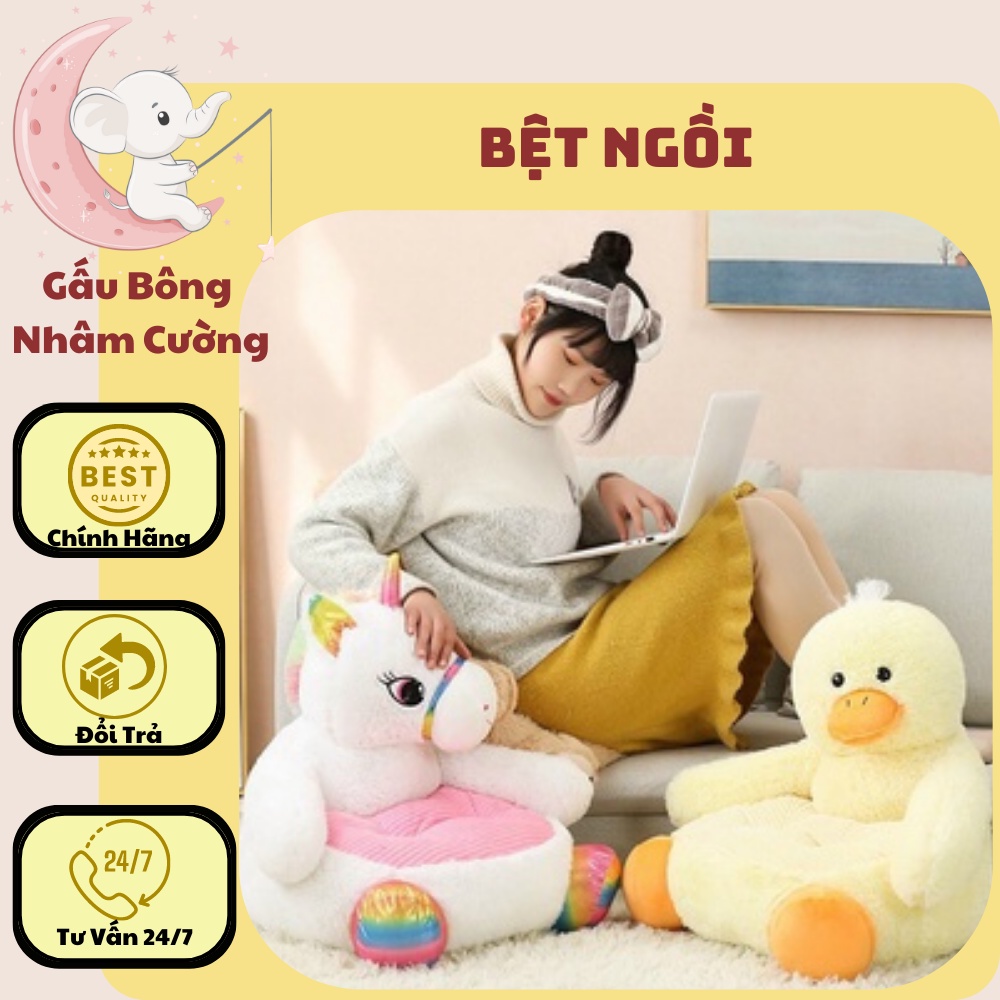 Ghế Bệt , Ghế Tựa Lưng Hình Gấu Teddy Gấu Bông Hình Thú 50Cm-50Cm-45Cm