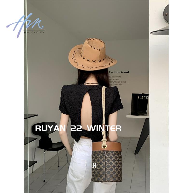 Áo Thun Tay Ngắn Dáng Ôm Hở Lưng Thời Trang Mùa Hè 2023 Dành Cho Nữ