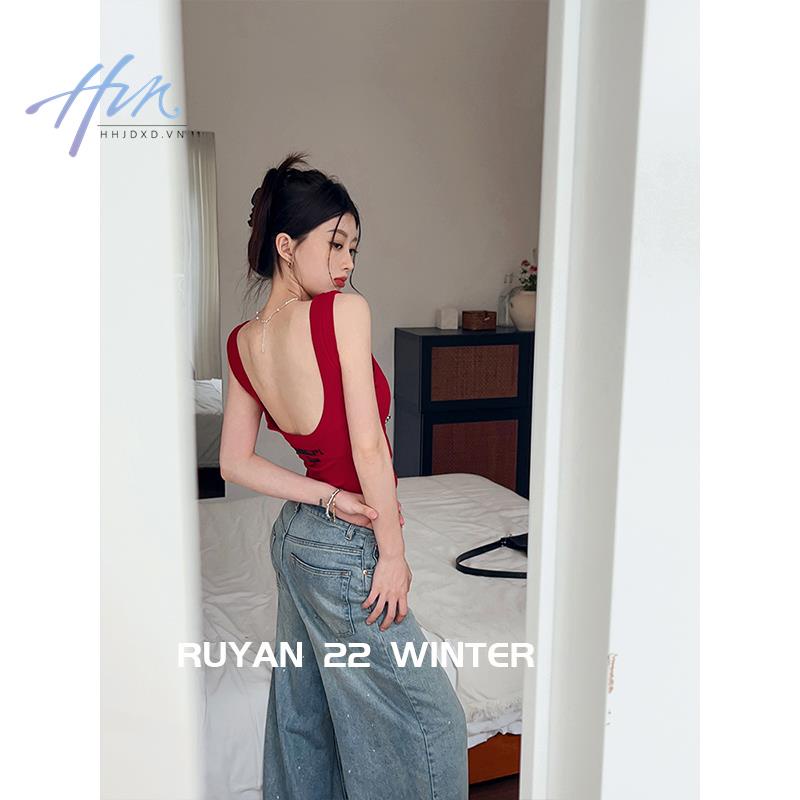 Áo Hai Dây Dáng Ôm In Chữ Phong Cách Cổ Điển Thời Trang Mùa Hè 2023 Mới Dành Cho Bạn Nữ