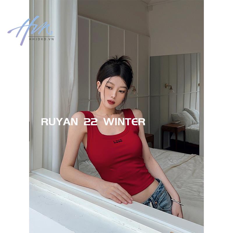 Áo Hai Dây Dáng Ôm In Chữ Phong Cách Cổ Điển Thời Trang Mùa Hè 2023 Mới Dành Cho Bạn Nữ