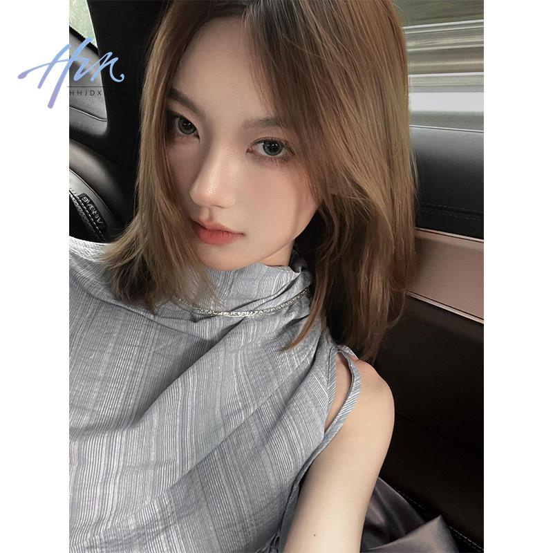 Áo Sát Nách Dáng Ôm Xếp Ly Thời Trang Mùa Hè Pháp Cổ Điển Cho Nữ