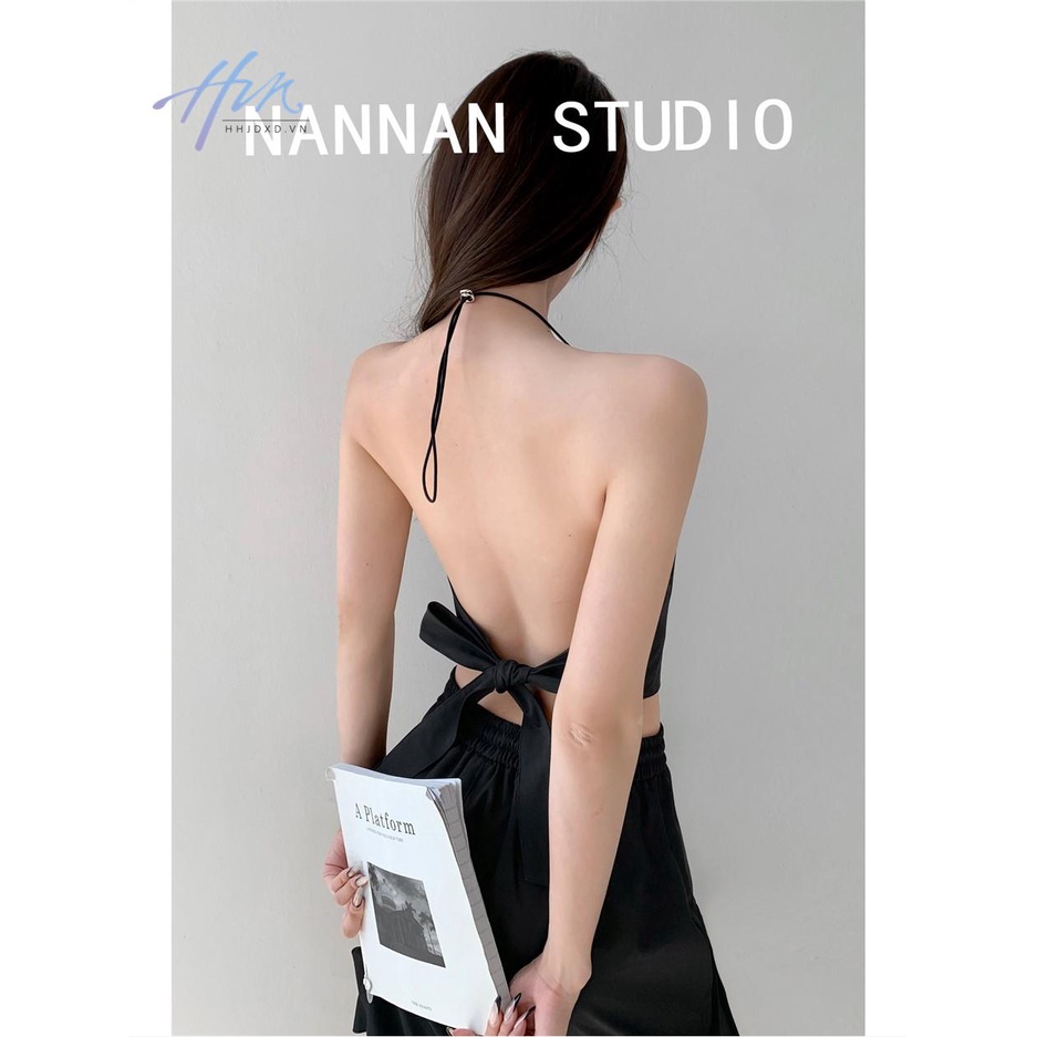 Áo Yếm Cột Nơ Cổ Phong Cách Âu Mỹ Thời Trang Quyến Rũ Cho Nữ