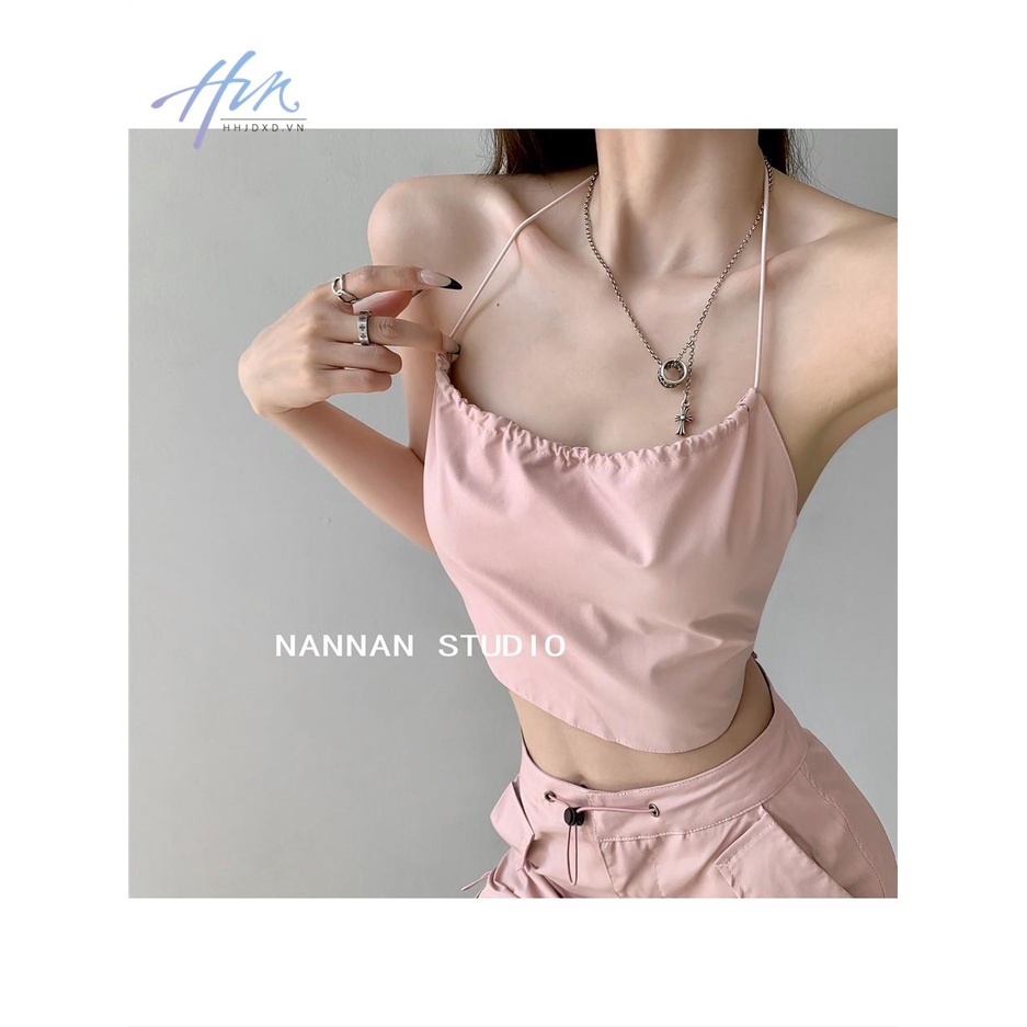 Áo Yếm Cột Nơ Cổ Phong Cách Âu Mỹ Thời Trang Quyến Rũ Cho Nữ