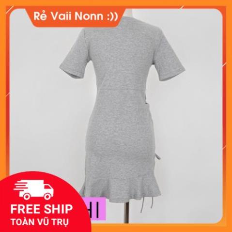 ê Váy Body Cổ Tròn Đuôi Cá RANSHI Đầm Basic Rút Dây Trẻ Trung Năng Động Siêu Xinh Cho Nữ - RBD022