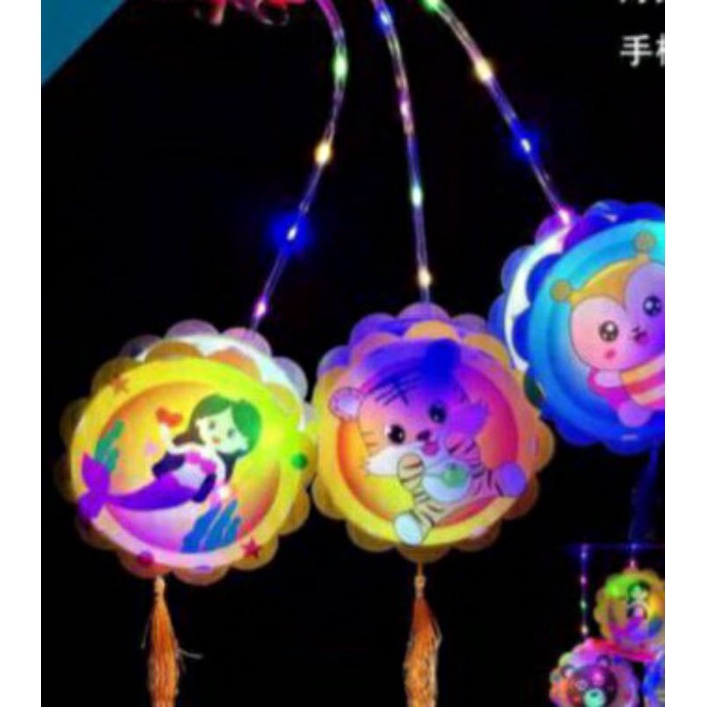 Lồng đèn 3D có nhạc có đèn cho bé vui trung thu