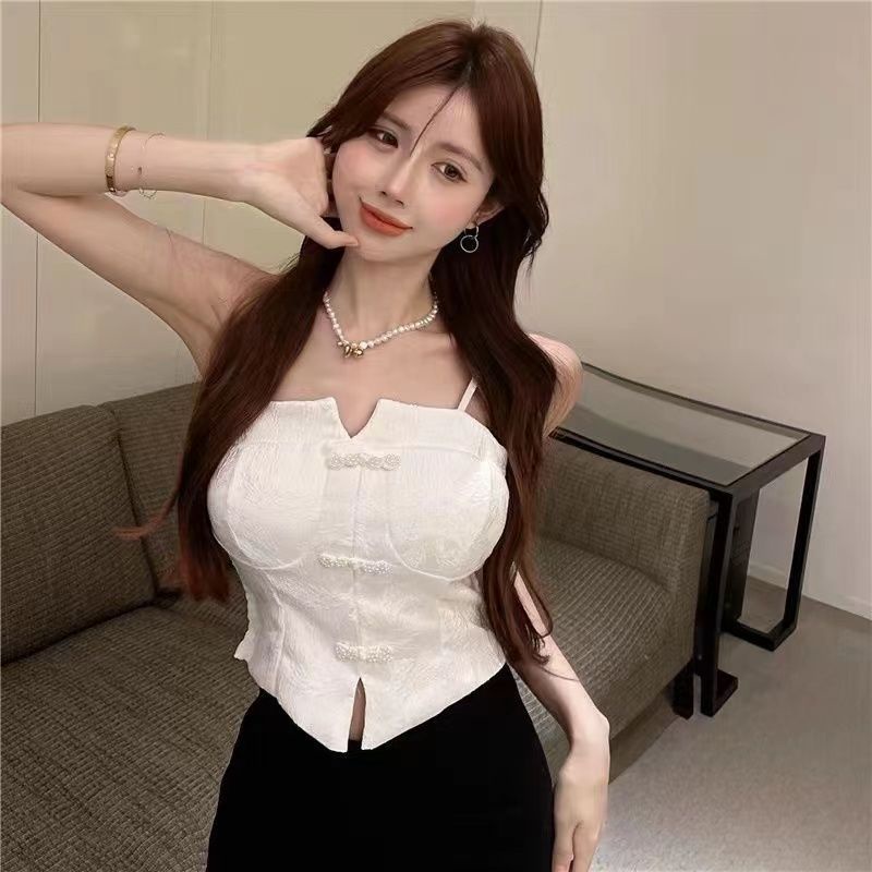 Áo Sườn Xám Cách Tân Dáng Ngắn Có Đệm Ngực 20% Phong Cách Trung Hoa Thời Trang Mùa Hè Quyến Rũ Cho Nữ