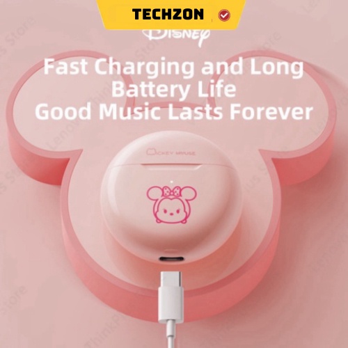 Tai Nghe Nhét Tai Không Dây LENOVO L6 Disney Dáng Tròn Bluetooth 5.2 Âm Thanh Hifi Tích Hợp Micro