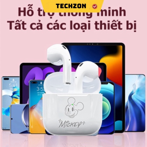 Tai Nghe Nhét Tai Không Dây LENOVO L4 Disney Dáng Vuông Bluetooth 5.2 Âm Thanh Hifi Tích Hợp Micro