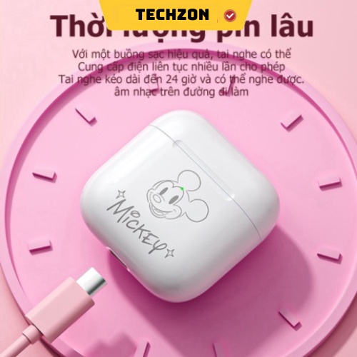 Tai Nghe Nhét Tai Không Dây LENOVO L4 Disney Dáng Vuông Bluetooth 5.2 Âm Thanh Hifi Tích Hợp Micro