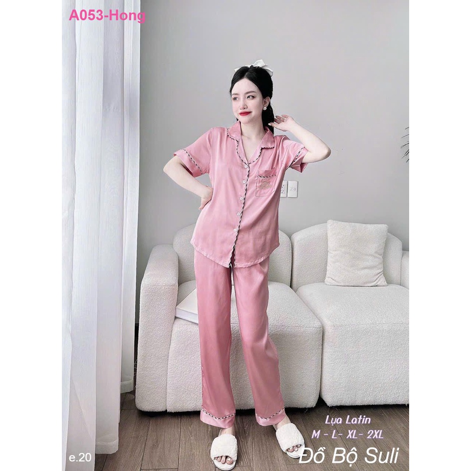 Bộ Dài Pijama Lụa Latin A053 - Đồ Bộ Suli