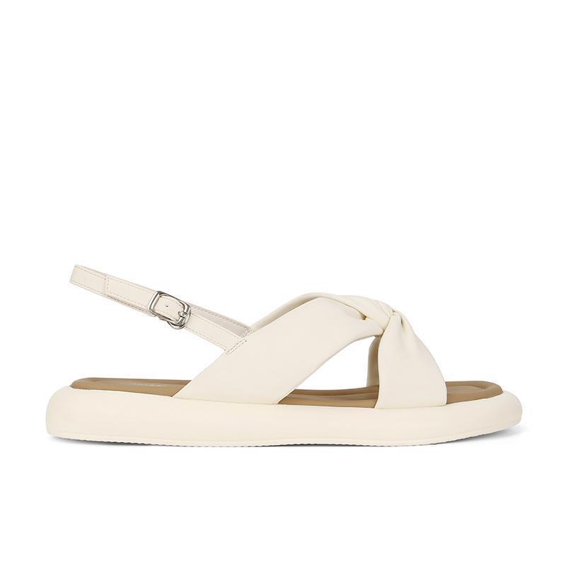 Giày Sandal Đế Dày Thắt Nút Chéo Thời Trang Đi Biển Mùa Hè Cho Nữ