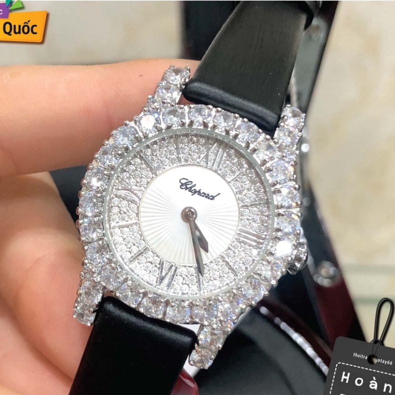 Đồng Hồ Đeo Tay Nữ CHOPARD Đính Đá Sang Trọng Cao Cấp, Đồng Hồ Dây Da Quý Phái Bền Đẹp Chống Xước Chống Nước Chất Lượng