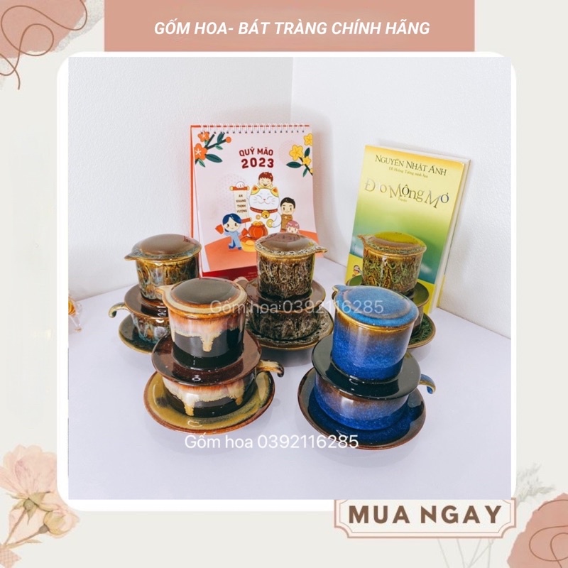 Bộ phin cà phê hoả biến gốm sứ bát tràng- phin coffee