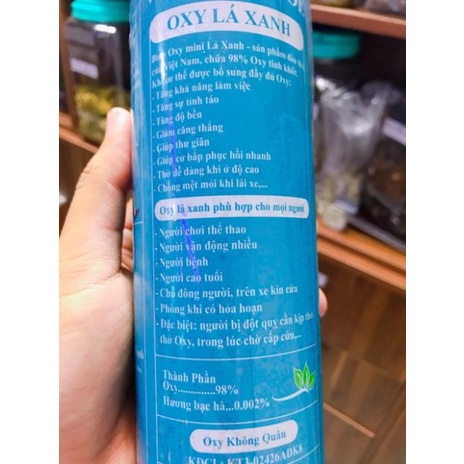 Bình Oxy mini - Lá Xanh, HÀNG CÓ TEM KIỂM ĐỊNH, 99.9% Oxi tinh khiết TBYT