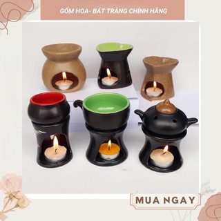 Bếp xông tinh dầu nến- bếp đốt tinh dầu gốm sứ- đèn khuếch tán