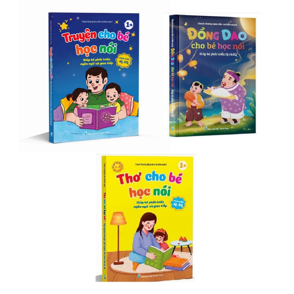 Sách - Bộ 3 Cuốn Truyện - Thơ - Đồng Dao Cho Bé Tập Nói