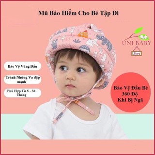 Mũ bảo hiểm cho bé tập đi, tập bò chống va đập khi ngã từ 06 - 36 tháng tuổi shop Uni baby