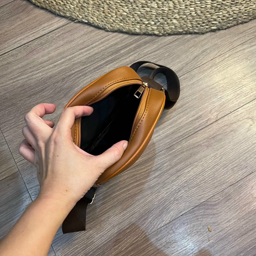 Túi đeo chéo da PU thời trang nam cao cấp phong cách tối giản