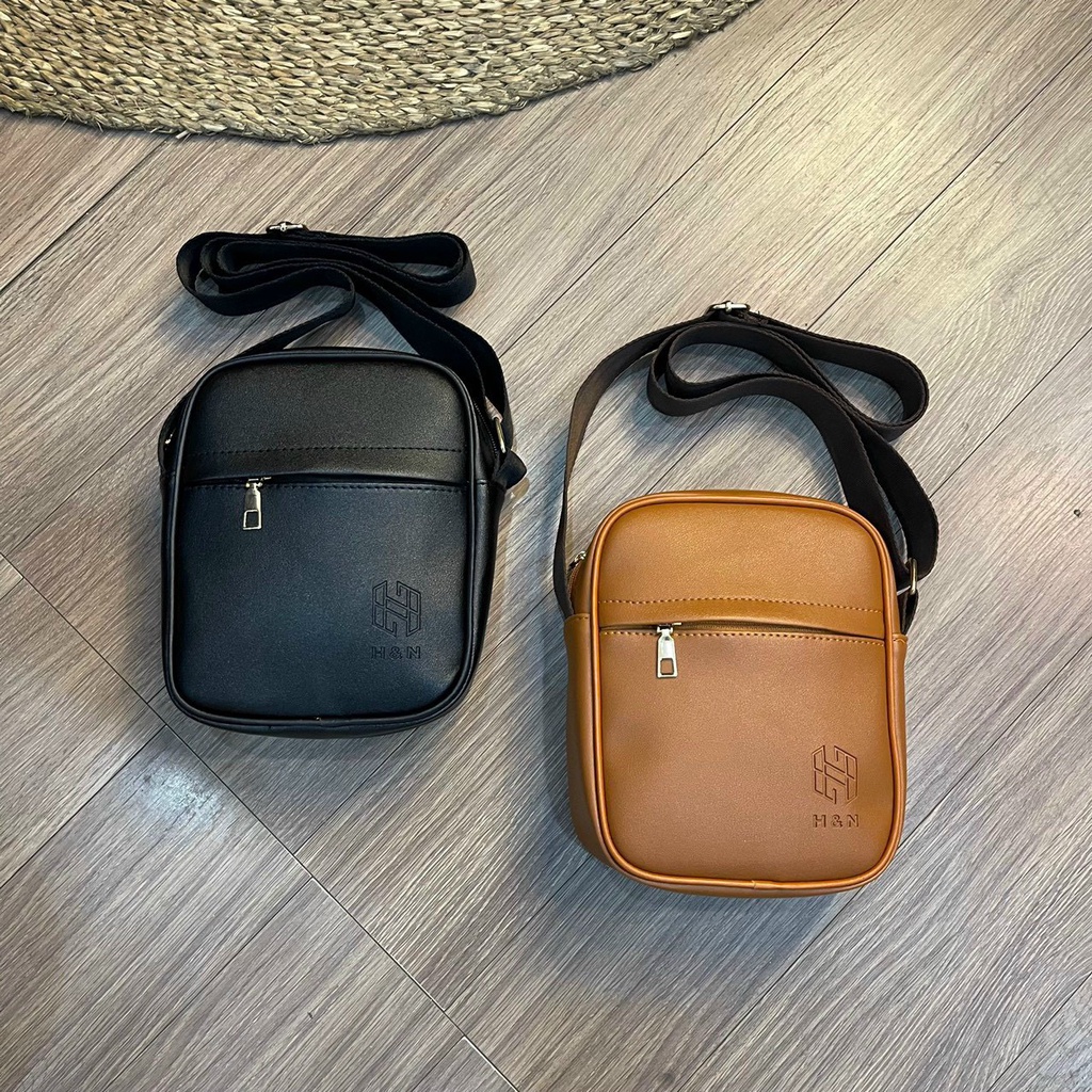 Túi đeo chéo da PU thời trang nam cao cấp phong cách tối giản