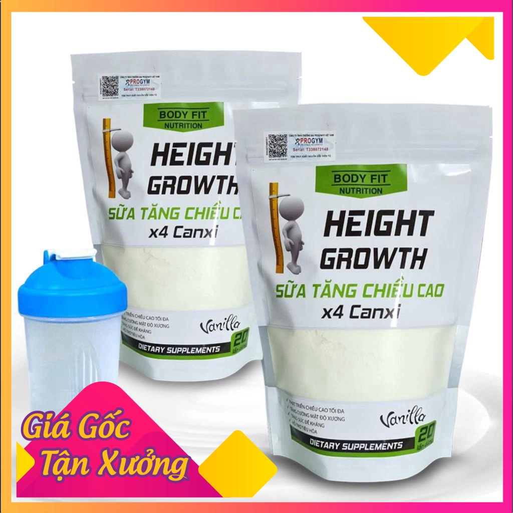 Sữa Tăng Chiều Cao X 4 Canxi HEIGHT GROWTH + Tặng Bình Lắc 1kg