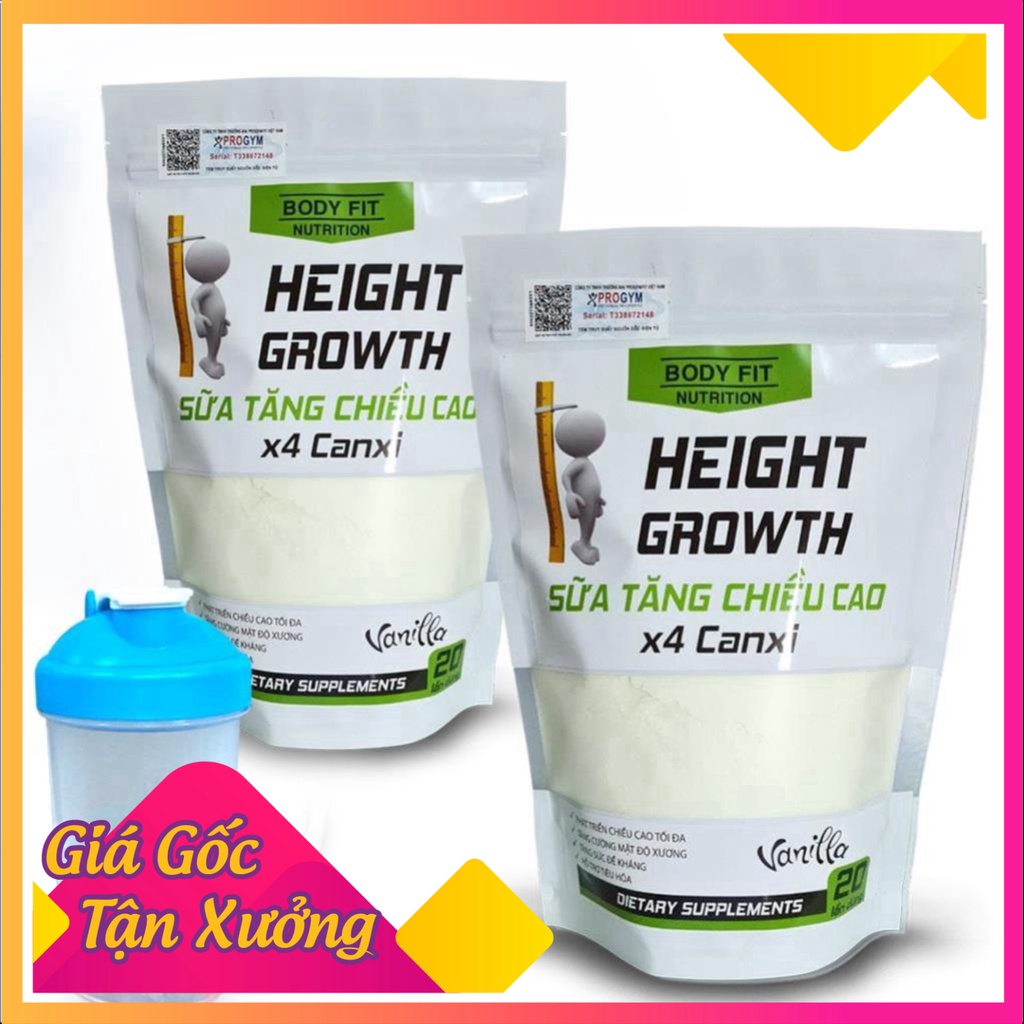 Sữa Tăng Chiều Cao X 4 Canxi HEIGHT GROWTH + Tặng Bình Lắc 1kg