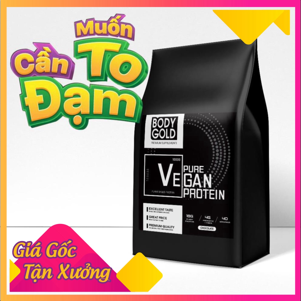 Sữa Tăng Cơ Thực Vật VEGAN PRO BODY GOLD 1Kg - Tặng Bình Lắc