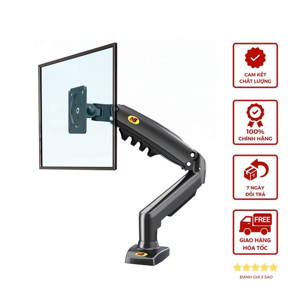 ARM màn hình máy tính gắn bàn NB F80 17-30 inch, giá treo màn hình LCD nâng hạ dễ dàng H80B, M051 Cao Cấp Có Bảo Hành