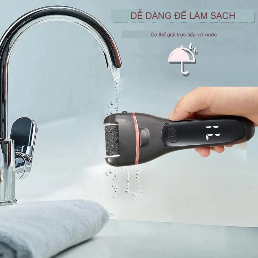 Máy Chà Gót Chân Tại Nhà - Máy Tẩy Tế Bào Chết Vết Chai Mài Gót Chân Chuyên Dụng Cho Tiệm Nail, Cá Nhân Sạc Pin Tiện Lợi