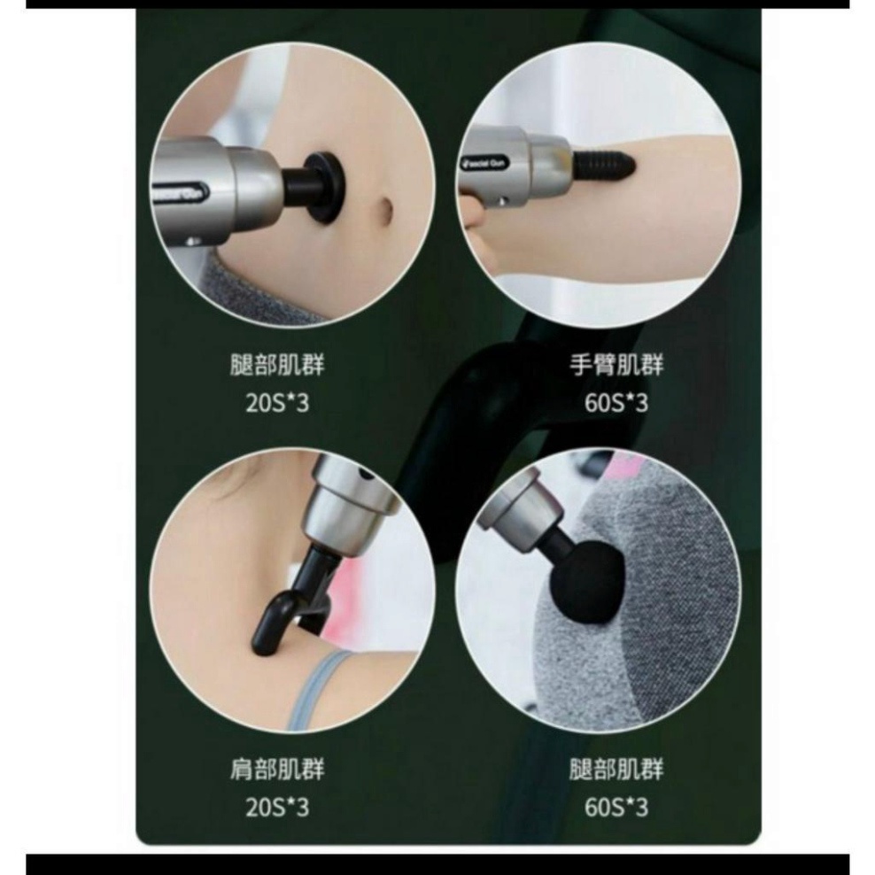 Máy Massage Toàn Thân 4 Đầu 6 Chế Độ - Súng Massage Cầm Tay