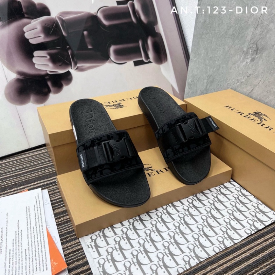 Dép Dio r khuy cài Nam _Dép Quai Ngang Di or_ thời trang nam