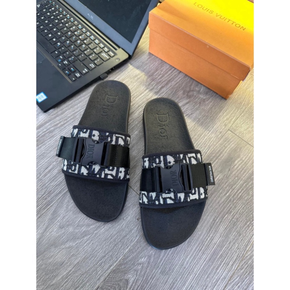 Dép Dio r khuy cài Nam _Dép Quai Ngang Di or_ thời trang nam